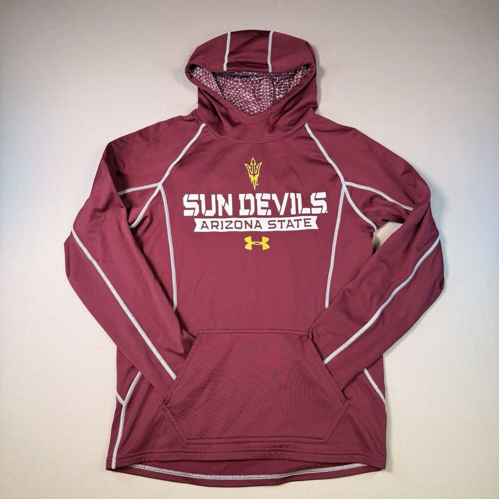 Under Armour Arizona State Sun Devils Hoodie Maroon Sweatshirt Men's Size Small
